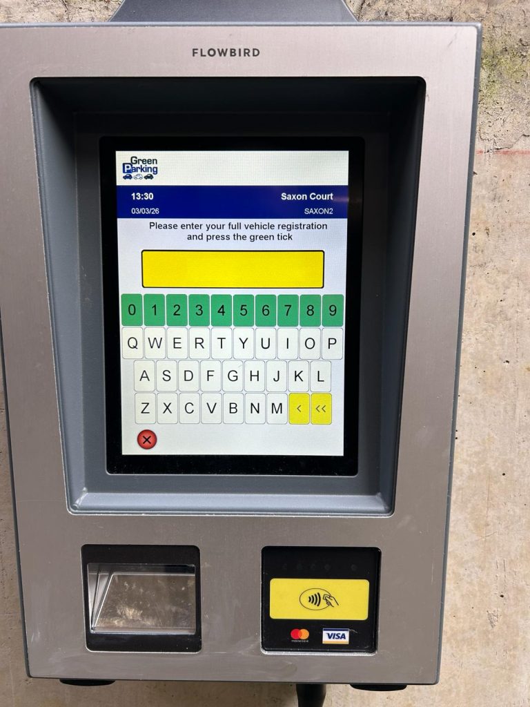 Flowbird Machine Inside Saxon Court Car Park in Reading