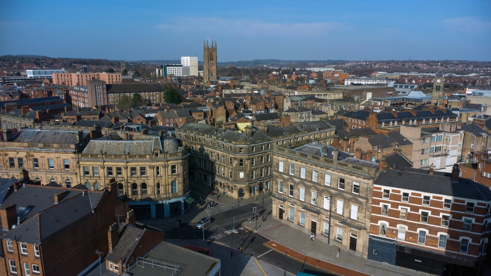 A view from above of Derby - Derby City Centre