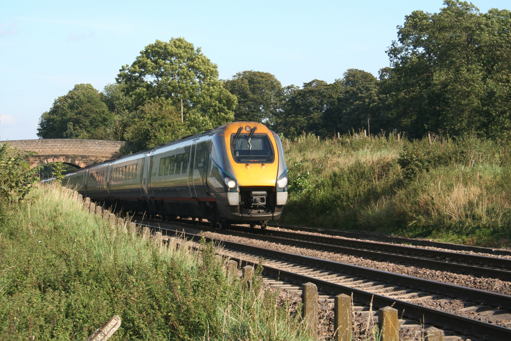 Passenger train on the midland main line