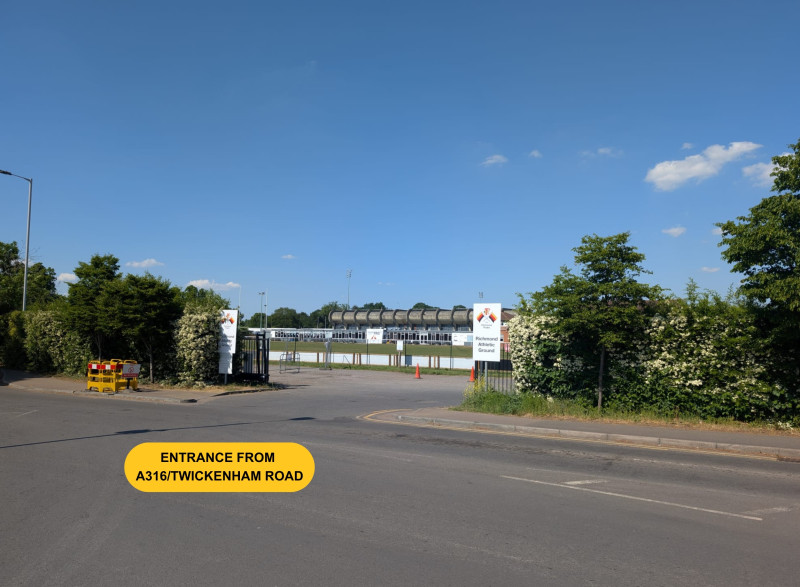 Entrance of Richmond Athletic Ground Car Park